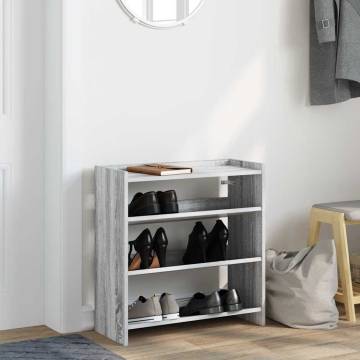 Shoe Rack Grey Sonoma 60x25x62 cm - Stylish & Durable Storage