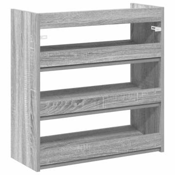 Shoe Rack Grey Sonoma 60x25x62 cm - Stylish & Durable Storage