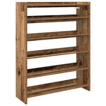 Shoe Rack Old Wood 80x25x100 cm - Stylish Storage Solution