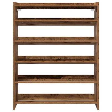 Shoe Rack Old Wood 80x25x100 cm - Stylish Storage Solution