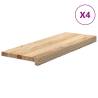 Solid Oak Stair Treads - 4 pcs, Untreated | HipoMarket