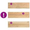 Untreated Solid Oak Stair Treads - 4 Pcs, 90x30x2 cm