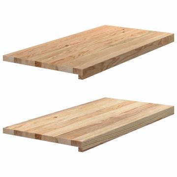 Solid Oak Window Sills 2 pcs - Untreated | 80x40x2 cm