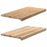  Window Sills 2 pcs Untreated 80x40x2 cm Solid Wood Oak Colour natural Size 80 x 40 x 2 cm Quantity in Package 1 