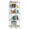  5-Layer Corner Shelf Silver Steel&Engineered Wood Colour silver Size 55 x 55 x 168 cm Quantity in Package 1 Amount 