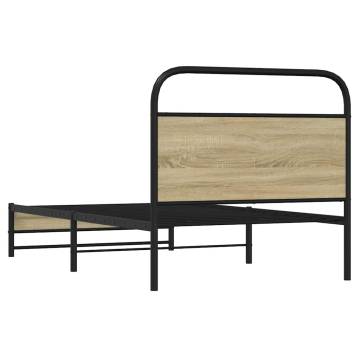 Sonoma Oak Bed Frame without Mattress 107x203 cm | HipoMarket