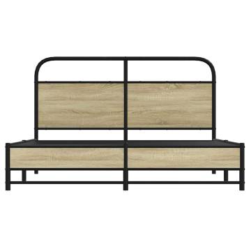 King Size Bed Frame 150x200 cm | Sonoma Oak without Mattress