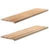  Window Sills 2 pcs Untreated 160x40x2 cm Solid Wood Oak Colour natural Size 160 x 40 x 2 cm Quantity in Package 1 