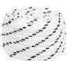 Braided Boat Rope White 20mm x 50m - Durable Polyester