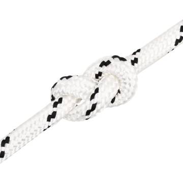 Braided Boat Rope White 20mm x 50m - Durable Polyester