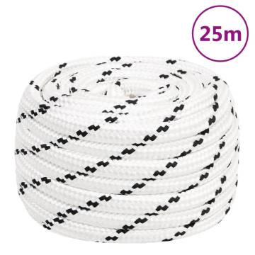 Durable 20mm White Work Rope - 25m Polyester | HiPoMarket