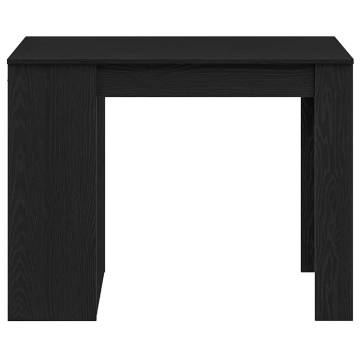 Desk with Drawer & Shelf Black Oak | Engineered Wood 102x62 cm