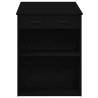 Desk with Drawer & Shelf Black Oak | Engineered Wood 102x62 cm