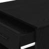 Desk with Drawer & Shelf Black Oak | Engineered Wood 102x62 cm