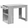 Stylish Grey Sonoma Desk with Drawer & Shelf - 102x62 cm