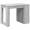 Stylish Grey Sonoma Desk with Drawer & Shelf - 102x62 cm