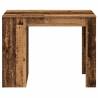 Old Wood Desk with Drawer & Shelf - Durable Engineered Wood