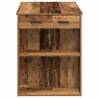 Old Wood Desk with Drawer & Shelf - Durable Engineered Wood