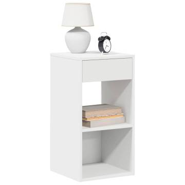 White Bedside Cabinets with Drawer - 2 pcs | Hipo Market