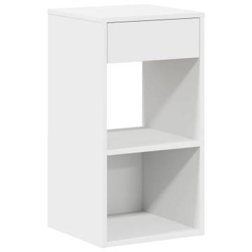 White Bedside Cabinets with Drawer - 2 pcs | Hipo Market