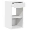 White Bedside Cabinets with Drawer - 2 pcs | Hipo Market