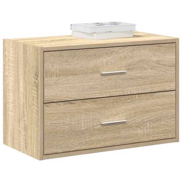 Cabinet with 2 Drawers in Sonoma Oak - Versatile Storage Solution