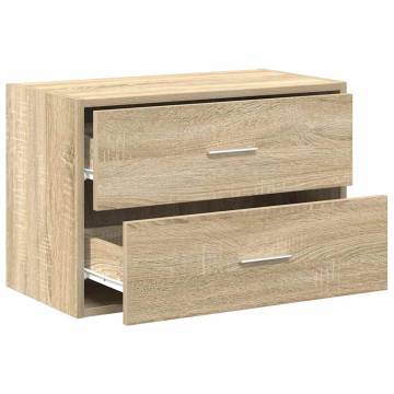 Cabinet with 2 Drawers in Sonoma Oak - Versatile Storage Solution