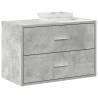  Cabinet with 2 Drawers Concrete Grey 60x31x40 cm Engineered Wood Colour concrete grey Quantity in Package 1 