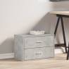 Concrete Grey Cabinet with 2 Drawers - Stylish Storage Solution