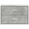 Concrete Grey Cabinet with 2 Drawers - Stylish Storage Solution