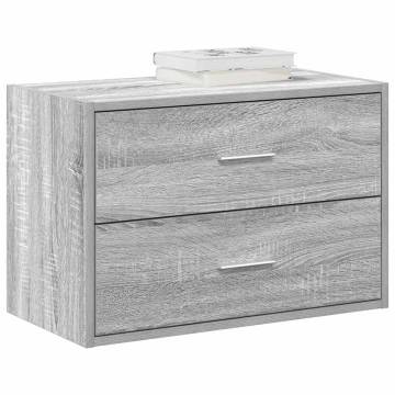 Cabinet with 2 Drawers Grey Sonoma | Durable Storage Solution