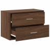 Brown Oak 2-Drawer Cabinet | Stylish Storage Solution