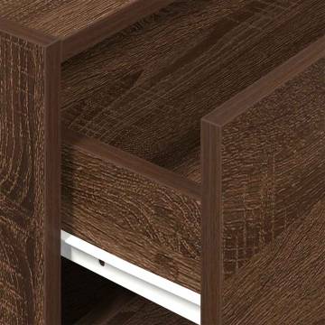 Brown Oak 2-Drawer Cabinet | Stylish Storage Solution