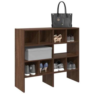 Stackable Shoe Racks - 2 pcs Brown Oak | HipoMarket UK