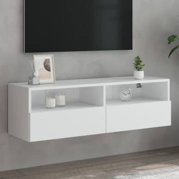 White TV Wall Cabinet 100x30x30 cm | Space-Saving Design