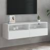 TV Wall Cabinet White 100x30x30 cm Engineered Wood Colour white Quantity in Package 1 Width 100 cm 