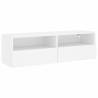 White TV Wall Cabinet 100x30x30 cm | Space-Saving Design