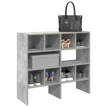 Shoe Racks 2 pcs Stackable Concrete Grey – Stylish Storage