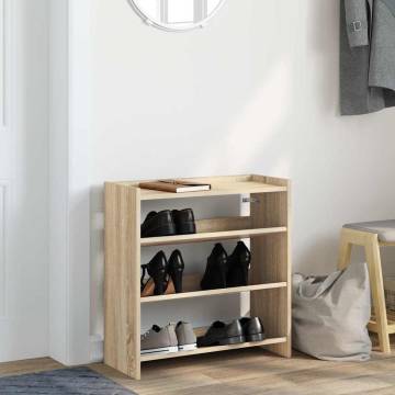 Shoe Rack Sonoma Oak 60x25x62 cm | Durable Wood Storage