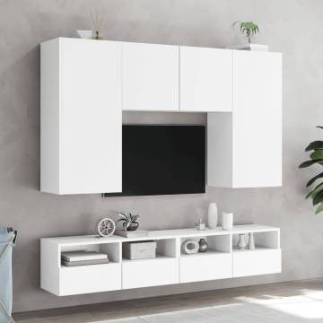 White TV Wall Cabinet 100x30x30 cm | Space-Saving Design