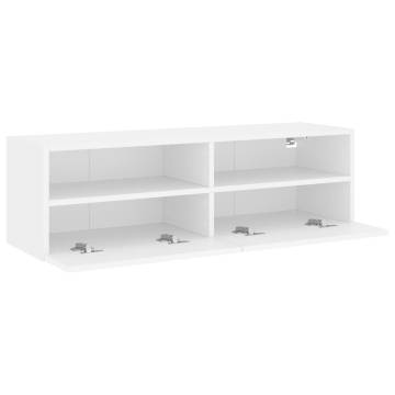 White TV Wall Cabinet 100x30x30 cm | Space-Saving Design