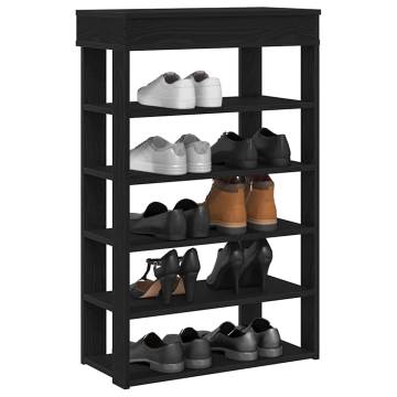 Shoe Rack Black 60x30x98 cm | Durable Engineered Wood