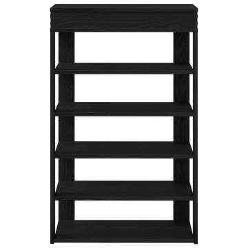 Shoe Rack Black 60x30x98 cm | Durable Engineered Wood