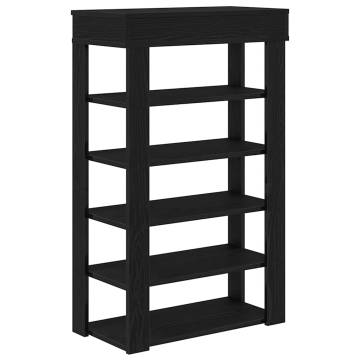 Shoe Rack Black 60x30x98 cm | Durable Engineered Wood