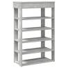 Shoe Rack Concrete Grey - 60x30x98 cm Engineered Wood