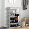 Shoe Rack Concrete Grey - 60x30x98 cm Engineered Wood