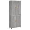 Stylish Highboard Grey Sonoma - Durable Engineered Wood