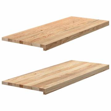 Untreated Solid Oak Window Sills - 2 pcs | Hipomarket UK