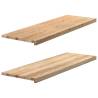  Window Sills 2 pcs Untreated 120x40x2 cm Solid Wood Oak Colour natural Size 120 x 40 x 2 cm Quantity in Package 1 