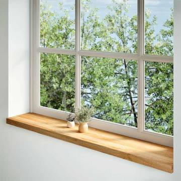 Light Brown Oak Window Sills - 2 pcs | Solid Wood 140x30 cm